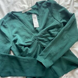 NWT Abercrombie and fitch long sleeve green shirt!